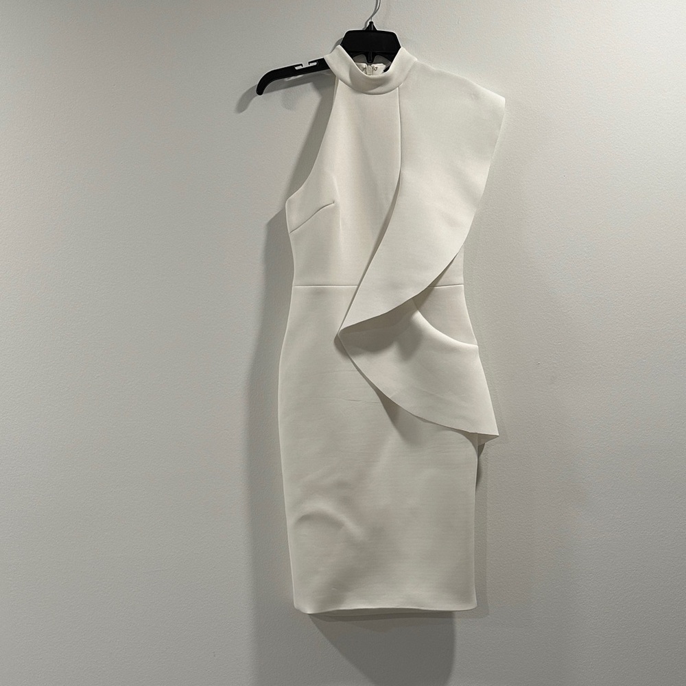 Chic One Shoulder White Dress